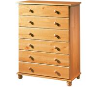 Pegane Commode 6 tiroirs - Miel