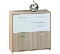 Pegane Commode bois 2 tiroirs - Chêne
