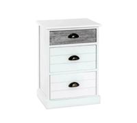 Pegane Commode bois massif - Blanc