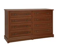Pegane Commode buffet 8 tiroirs - Châtaignier