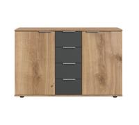 pegane Commode Chêne Poutre/Graphite