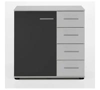 Pegane Commode design 4 tiroirs - Blanc