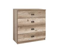 Pegane Commode enfant 4 tiroirs - Chêne
