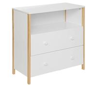 Pegane Commode enfant en bois - Blanc