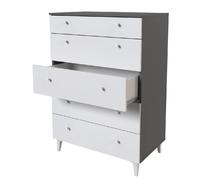 Pegane Commode - Gris/Blanc