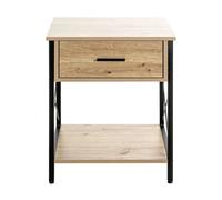 Pegane Console 1 tiroir - Chêne clair