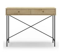Pegane Console 2 tiroirs - Chêne