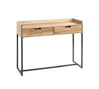 Pegane Console 2 tiroirs - Chêne