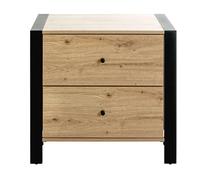 Pegane Console 2 tiroirs - Chêne clair