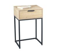 Pegane Console chêne et métal - Chêne clair