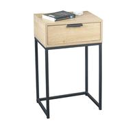 Pegane Console chêne et métal - Chêne clair