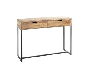 Pegane Console d'entrée 2 tiroirs - Chêne