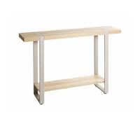 Pegane Console d'entrée chêne métal - Gris