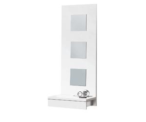 Pegane Console murale avec miroir - Blanc