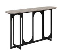 Pegane Console table d'appoint ovale - Naturel