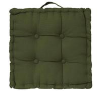 Pegane Coussin de sol coton - 40 x 40 cm - Kaki