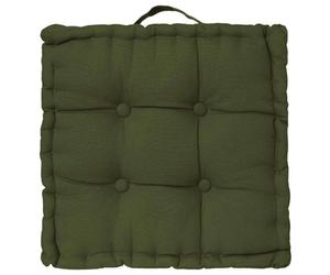 Pegane Coussin de sol coton - 40 x 40 cm - Kaki