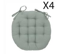 Pegane Coussins de Chaise Rond Vert Céladon