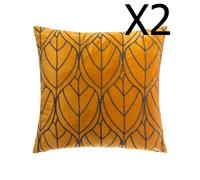 Pegane Coussins en velours - Ocre