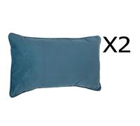 Pegane Coussins rectangulaires x2 - 30x50 cm - Bleu