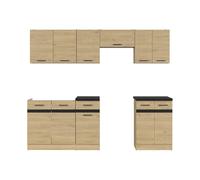 Pegane Cuisine complète 240 cm - Chêne