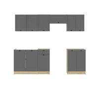 Pegane Cuisine complète 240 cm - Gris