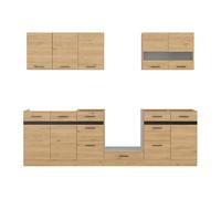Pegane Cuisine complète meubles bas - Graphite