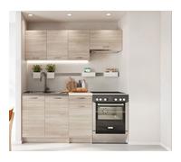 Pegane Cuisine complète Mila 1m80 - Beige chêne