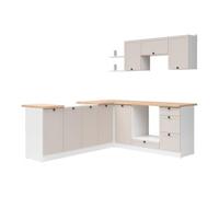 Cuisine d'angle complète 200x220 cm, Meubles de cuisine modulables, plan de travail inclus