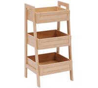 Pegane Desserte 3 compartiments - Bois clair