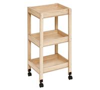 Pegane Desserte 3 niveaux - Bois clair