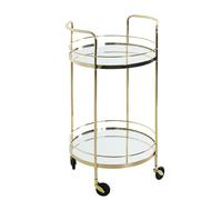 Pegane Desserte métal miroir - Or