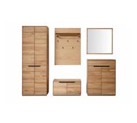 PEGANE Ensemble de 5 Meubles d'entrée Coloris chêne Sauvage