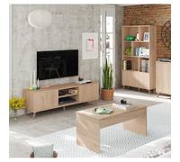 Pegane Ensemble meuble TV hifi - Bois