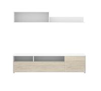 Pegane Ensemble meuble TV salon - Blanc