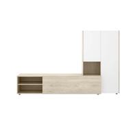 Pegane Ensemble meuble TV salon - Blanc