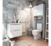 Ensemble de salle salle de bain coloris blanc et cambrian - -