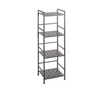 Pegane Étagère colonne 4 niveaux métal - Anthracite