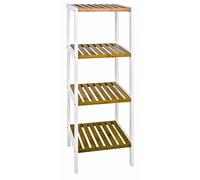 Pegane Étagère colonne MDF - Blanc