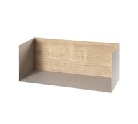 PEGANE Etagère Console Murale Coloris Chêne/Marron - Longueur 45 x Profondeur 18 x Hauteur 18 cm