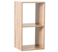 Pegane Étagère cube 2 cases - Chêne