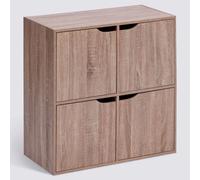 Pegane Étagère cube 4 cases - Bois clair
