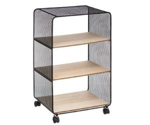Pegane étagère cube métal et bois - Noir