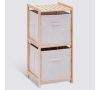 Pegane Étagère de rangement 2 bacs - Naturel