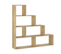 Pegane Étagère escalier 6 cases - Chêne
