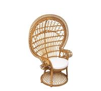Pegane Fauteuil de jardin en rotin - Naturel