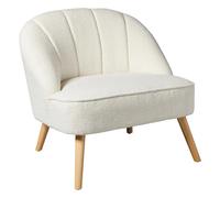 Pegane Fauteuil en velours - Blanc