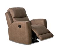 Pegane Fauteuil relax simili cuir - Anthracite