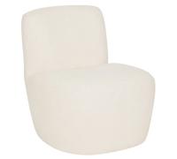 Pegane Fauteuil tissu bouclette - Ivoire
