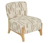 Pegane Fauteuil tissu chenille - Crème